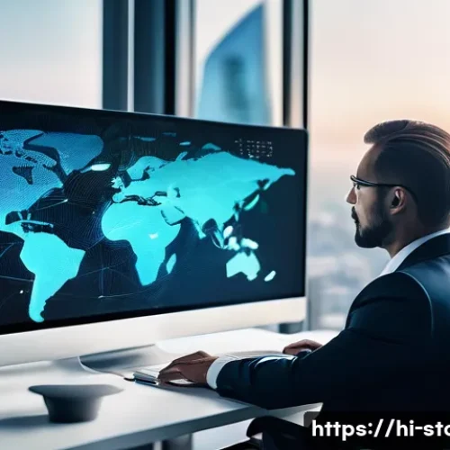 Home 20 증권투자상담사로 일하며 알아야 할 법률 - The display shows abstract glowing shields, interconnected nodes, and secure lock icons, symbolizing...