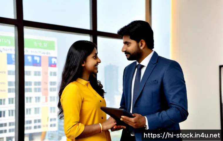증권투자상담사와 투자 컨설팅 트렌드 - Photorealistic modern investment consulting office in Mumbai, an Indian financial advisor in profess...
