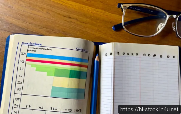 Home 17 증권투자상담사 필기 노트 공개 - Photorealistic overhead view of a young Indian finance student’s organized handwritten study noteboo...